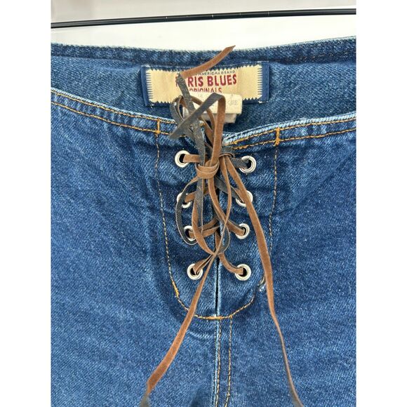 Y2K Paris Blues Vintage Low Rise Bell Bottom SZ 7 USA Denim Jeans 100% Cotton - Picture 7 of 7